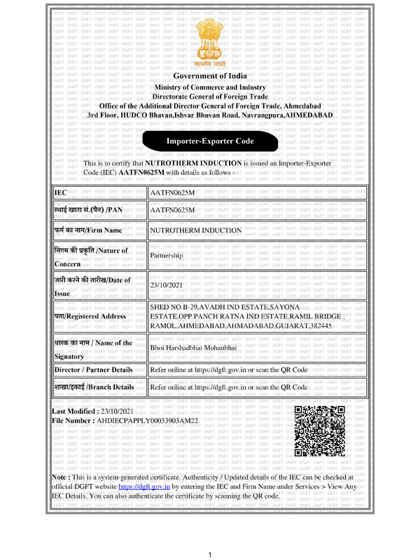 IEC Certificate - Import Export Code for International Business